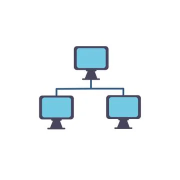 Computer icon flat vector design Stock Illustration