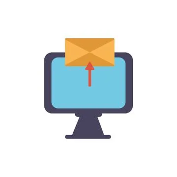 Computer icon flat vector design Stock Illustration