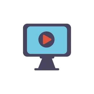 Computer icon flat vector design Stock Illustration