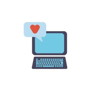 Computer icon flat vector design Illustrazione stock