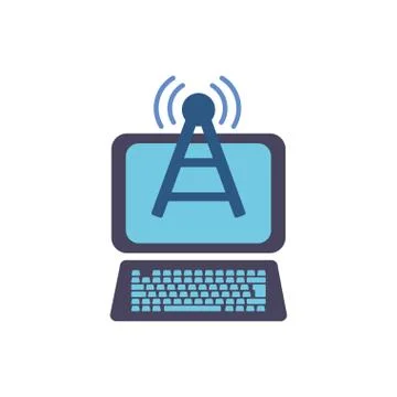 Computer icon flat vector design Stock Illustration