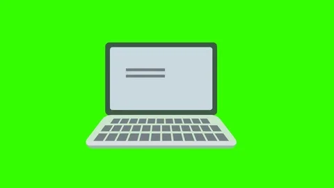 Computer Icon:  Fly in, Enhance and Fly out (Matte + Looping) Video stock 73078463
