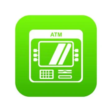 Computer icon green Stock Illustration