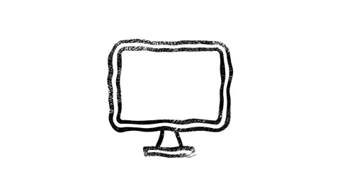 Computer icon in hand draw style. Motion graphics Stock Footage 151565698