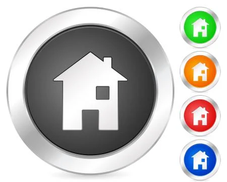 Computer icon house Stock Illustration