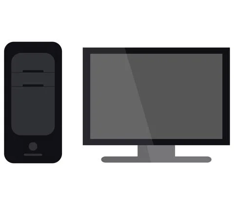 Computer icon illustrated in vector on white background Stock Illustration