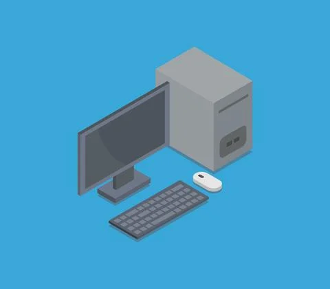 Computer icon illustrated in vector on white background Stock Illustration