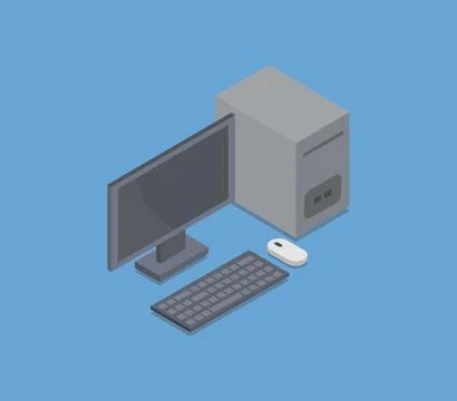 Computer icon illustrated in vector on white background Illustrazione stock