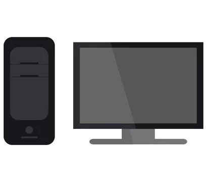 Computer icon illustrated in vector on white background Illustrazione stock