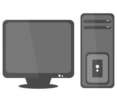 Computer icon illustrated in vector on white background Stock Illustration