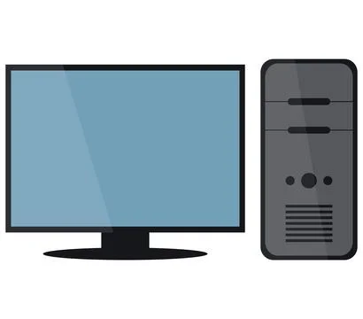 Computer icon illustrated in vector on white background Stock Illustration