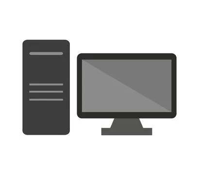 Computer icon illustrated in vector on white background Stock Photos