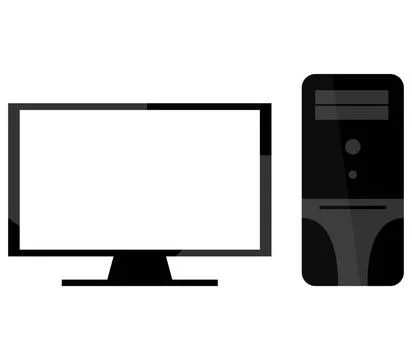 Computer icon illustrated in vector on white background computer icon illu... Stock Photos