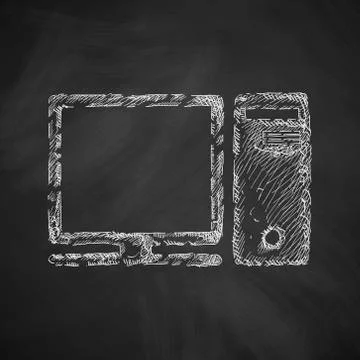 Computer icon Illustrazione stock