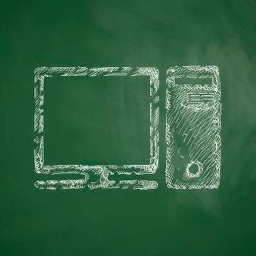 Computer icon Illustrazione stock