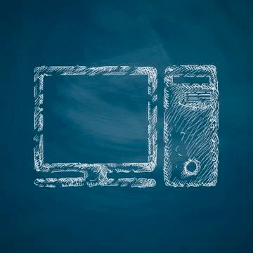 Computer icon Illustrazione stock