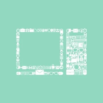 Computer icon Illustrazione stock