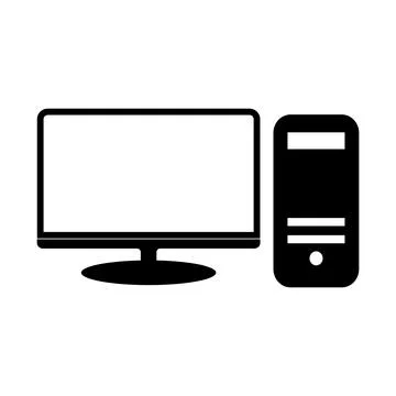Computer icon Illustrazione stock