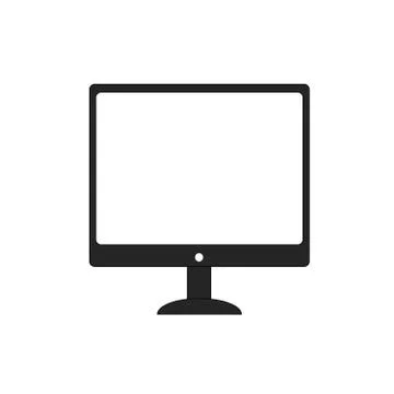 Computer icon isolated on white background. Stock Illustration
