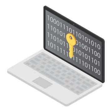 Computer icon, isometric style Stock Illustration