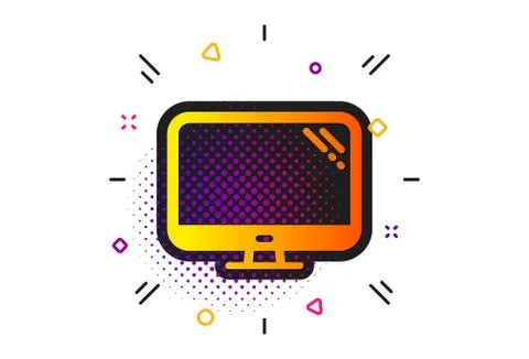 Computer icon. PC component sign. Monitor symbol. Vector 스톡 일러스트