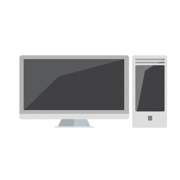 The computer icon. PC symbol. Flat Vector illustration 스톡 일러스트