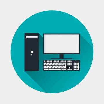 Computer icon. PC symbol. 스톡 일러스트