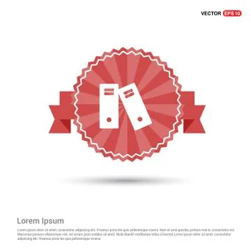 Computer icon - Red Ribbon banner Stock Illustration