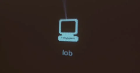 Computer icon on a screen Stock Footage 321765493