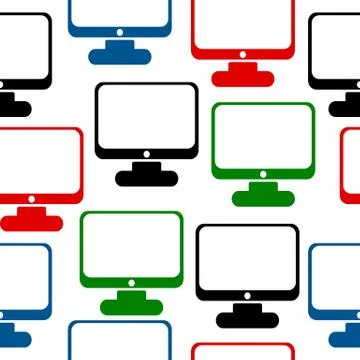 Computer icon seamless pattern 스톡 일러스트