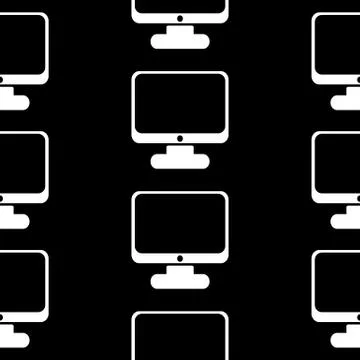 Computer icon seamless pattern Stock Illustration