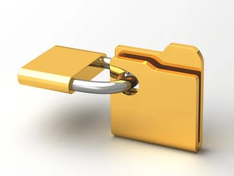 Computer icon for secure folder Stock Illustration
