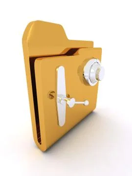 Computer icon for secure folder Stock Illustration