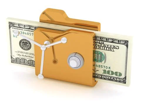 Computer icon for secure folder safe Stock Illustration