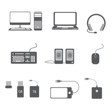 Computer icon set [converted] Stock Illustration