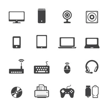 Computer icon set イラスト素材