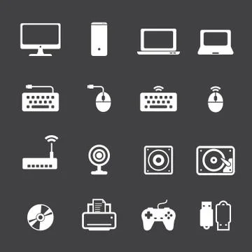 Computer icon set イラスト素材