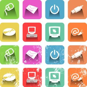 Computer Icon Set Stock-Illustration