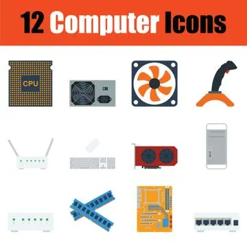 Computer icon set Stock-Illustration