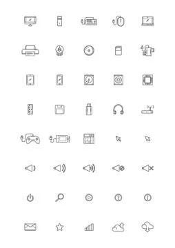 Computer Icon Set Stockillustratie