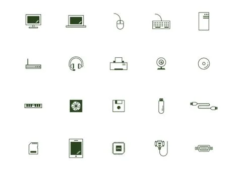 Computer Icon Set Stock Illustration