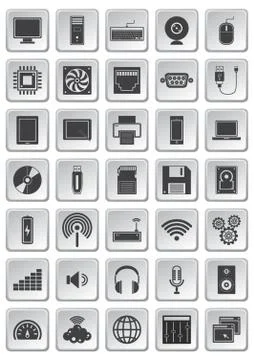 Computer Icon Set Stock Illustration