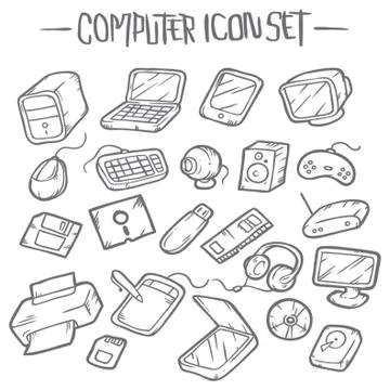 Computer Icon Set イラスト素材
