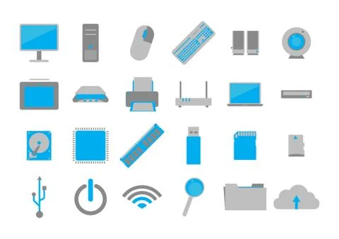 Computer Icon Set Stockillustratie