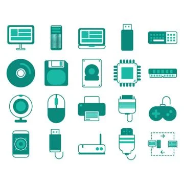 Computer Icon Set Stock Illustration