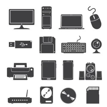 Computer Icon Set Stock Illustration