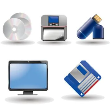 Computer Icon Set Stock Illustration