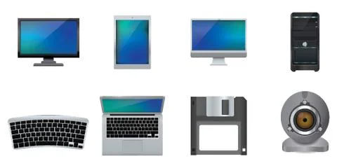 Computer Icon Set Stockillustratie