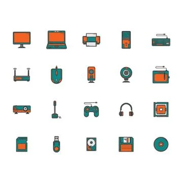 Computer Icon Set Stock Illustration