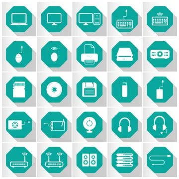 Computer Icon Set Stock Illustration